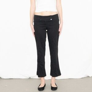 Y2k Black low rise slacks flare size 9 spring street